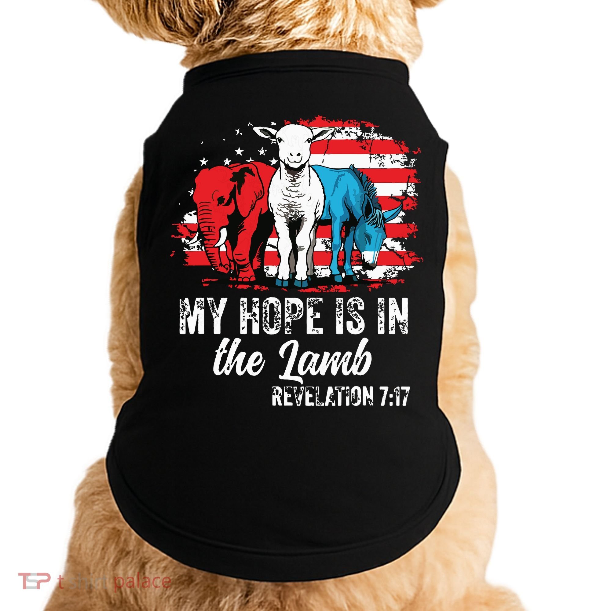 My Hope Is In The Lamb Funny Scripture Elephant Donkey Us Doggie Tank