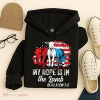 My Hope Is In The Lamb Funny Scripture Elephant Donkey Us Hoodie thumb 4