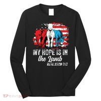 My Hope Is In The Lamb Funny Scripture Elephant Donkey Us Long Sleeve Shirt thumb 0