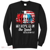 My Hope Is In The Lamb Funny Scripture Elephant Donkey Us Sweatshirt thumb 0