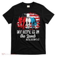 My Hope Is In The Lamb Funny Scripture Elephant Donkey Us T-Shirt thumb 0