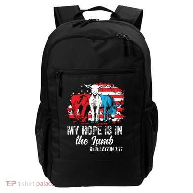 My Hope Is In The Lamb Funny Scripture Elephant Donkey Us Backpack