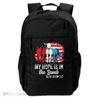 My Hope Is In The Lamb Funny Scripture Elephant Donkey Us Backpack thumb 0