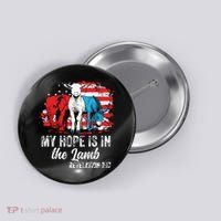 My Hope Is In The Lamb Funny Scripture Elephant Donkey Us Button thumb 0