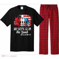 My Hope Is In The Lamb Funny Scripture Elephant Donkey Us Pajama Set thumb 0