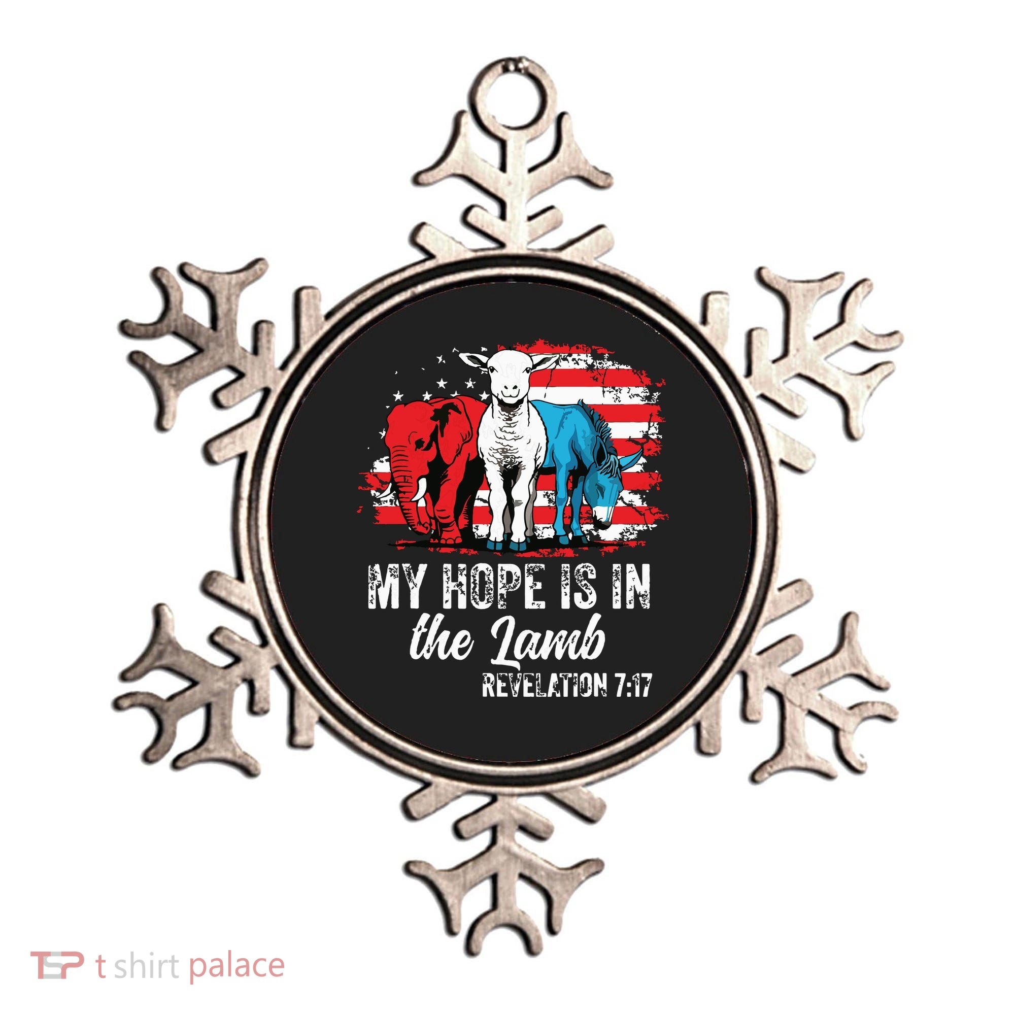My Hope Is In The Lamb Funny Scripture Elephant Donkey Us Ornament