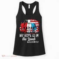 My Hope Is In The Lamb Funny Scripture Elephant Donkey Us Women's Tank Top thumb 0
