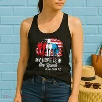 My Hope Is In The Lamb Funny Scripture Elephant Donkey Us Women's Tank Top thumb 2