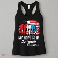 My Hope Is In The Lamb Funny Scripture Elephant Donkey Us Women's Tank Top thumb 3