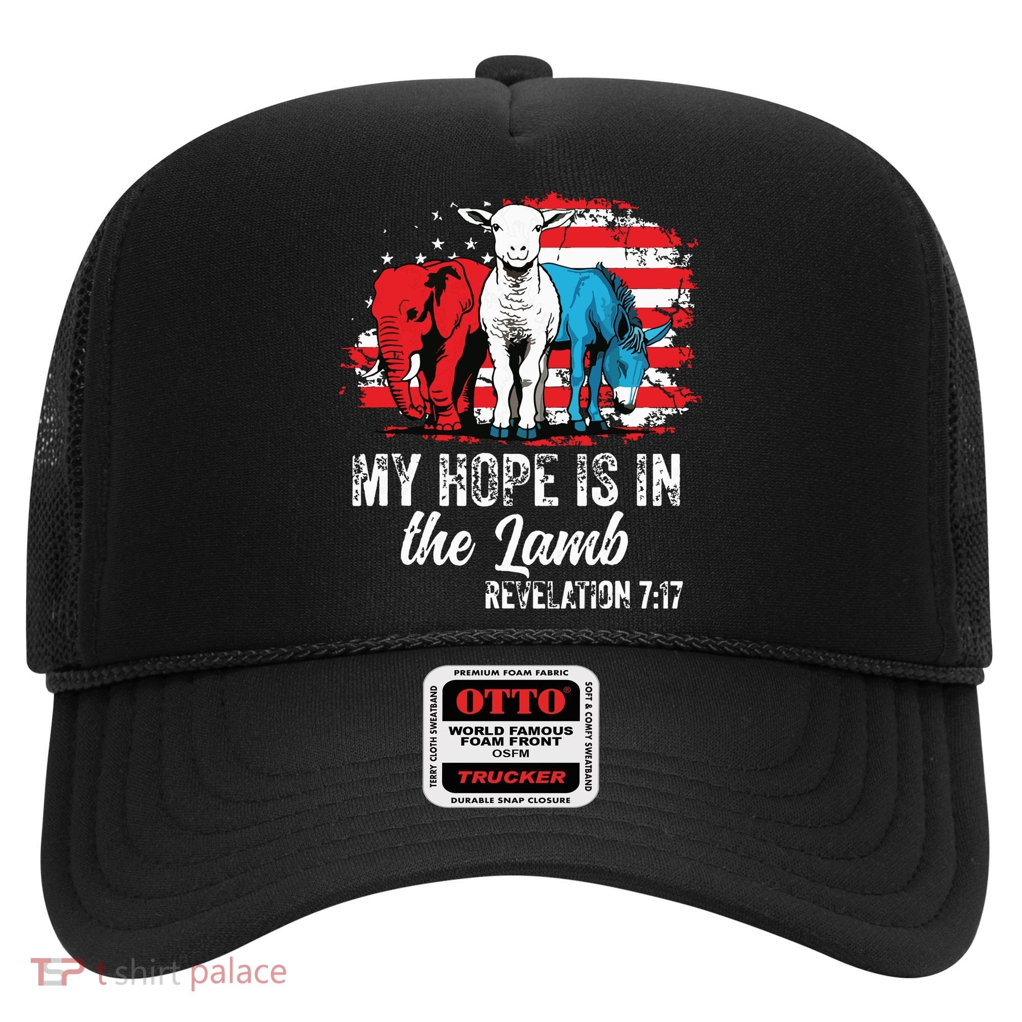 My Hope Is In The Lamb Funny Scripture Elephant Donkey Us Hat