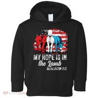 My Hope Is In The Lamb Funny Scripture Elephant Donkey Us Toddler Hoodie thumb 0