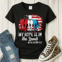 My Hope Is In The Lamb Funny Scripture Elephant Donkey Us Women's T-Shirt thumb 3