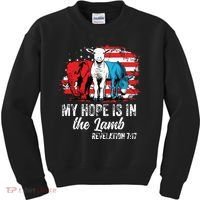 My Hope Is In The Lamb Funny Scripture Elephant Donkey Us Kids Sweatshirt thumb 0