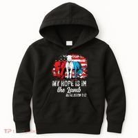 My Hope Is In The Lamb Funny Scripture Elephant Donkey Us Kids Hoodie thumb 0