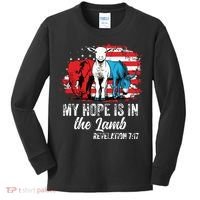 My Hope Is In The Lamb Funny Scripture Elephant Donkey Us Kids Long Sleeve Shirt thumb 0
