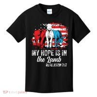 My Hope Is In The Lamb Funny Scripture Elephant Donkey Us Kids T-Shirt thumb 0