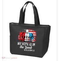 My Hope Is In The Lamb Funny Scripture Elephant Donkey Us Tote Bag thumb 3