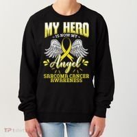 My Hero Is Now My Angel Sarcoma Cancer Awareness Warrior Gift Women's Sweatshirt thumb 0
