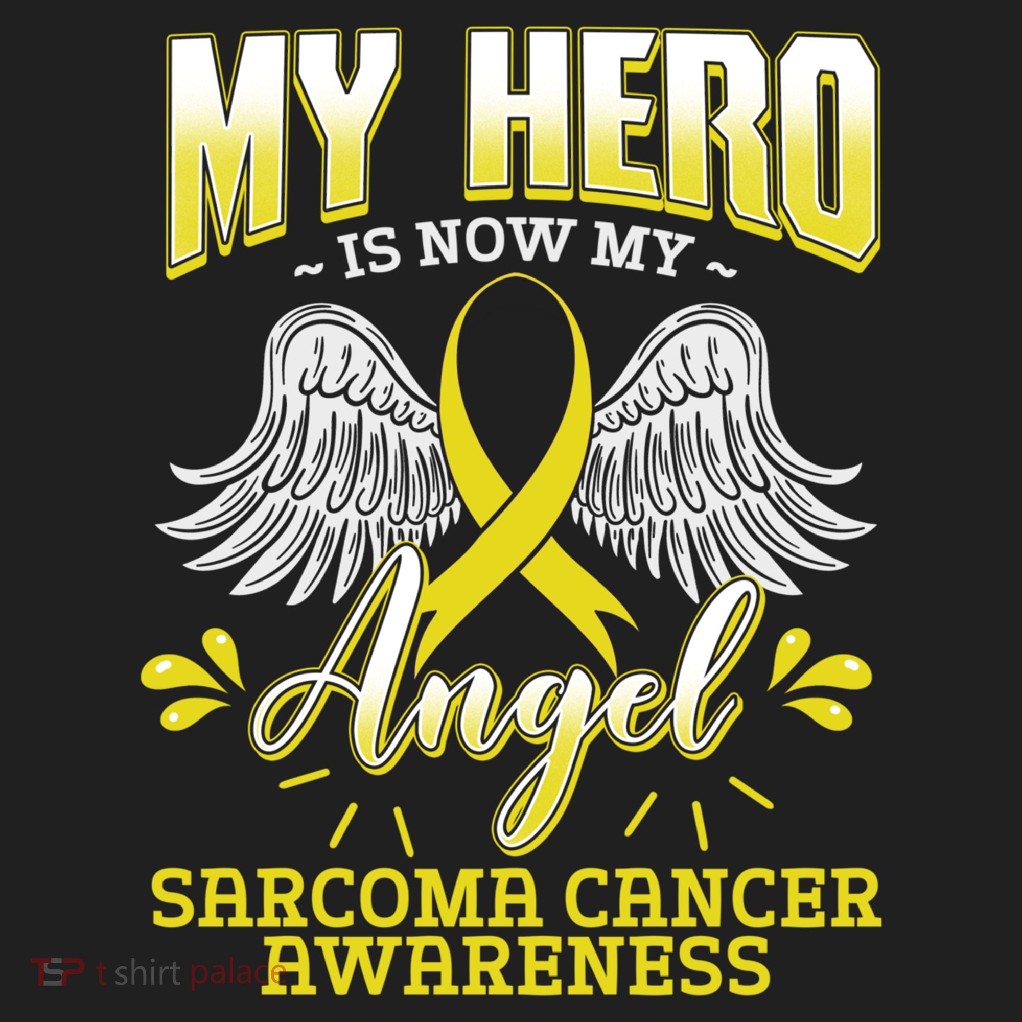 My Hero Is Now My Angel Sarcoma Cancer Awareness Warrior Gift Beanie
