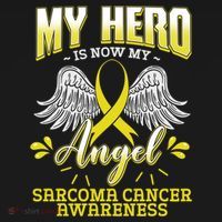 My Hero Is Now My Angel Sarcoma Cancer Awareness Warrior Gift Women's Hoodie thumb 2