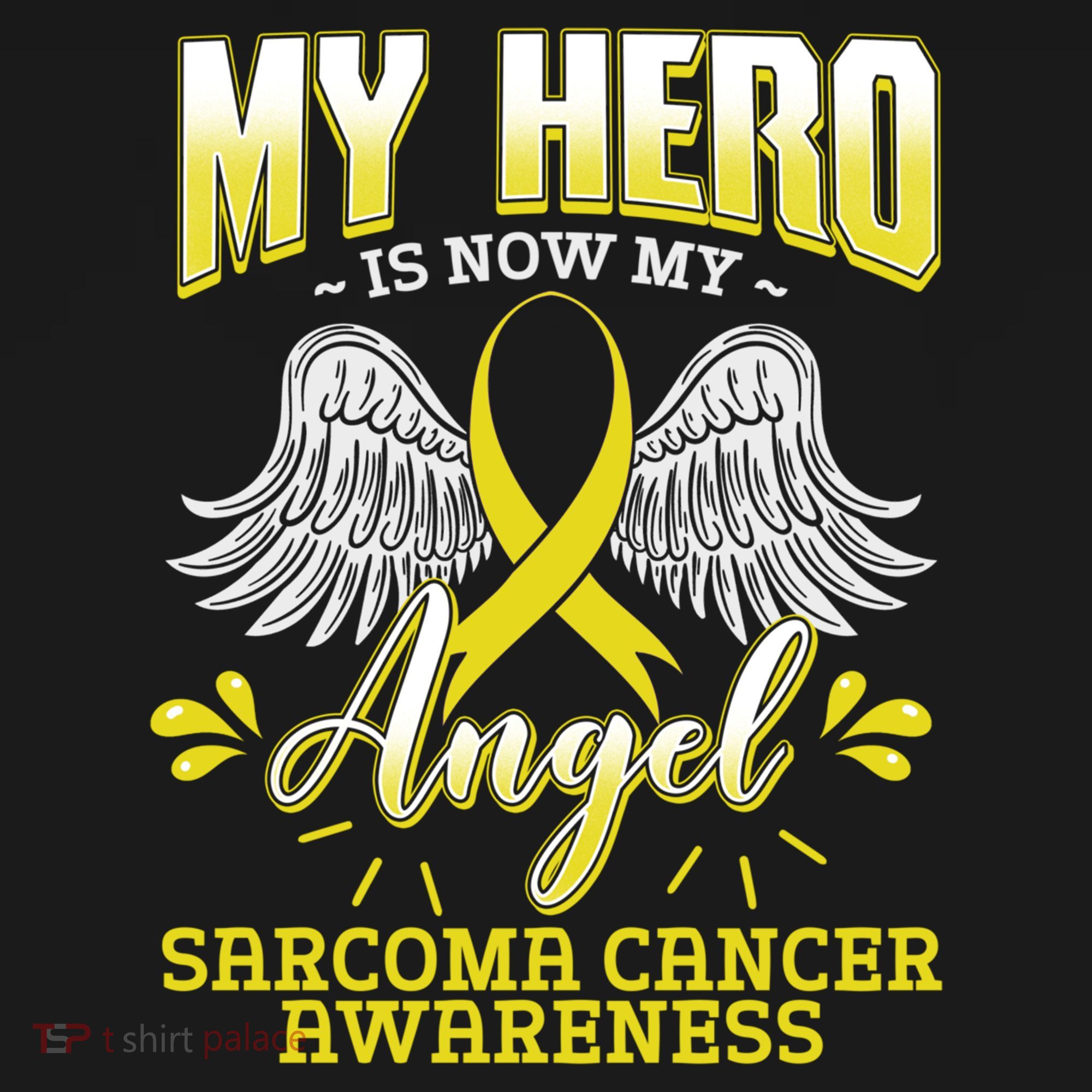 My Hero Is Now My Angel Sarcoma Cancer Awareness Warrior Gift Women's Hoodie