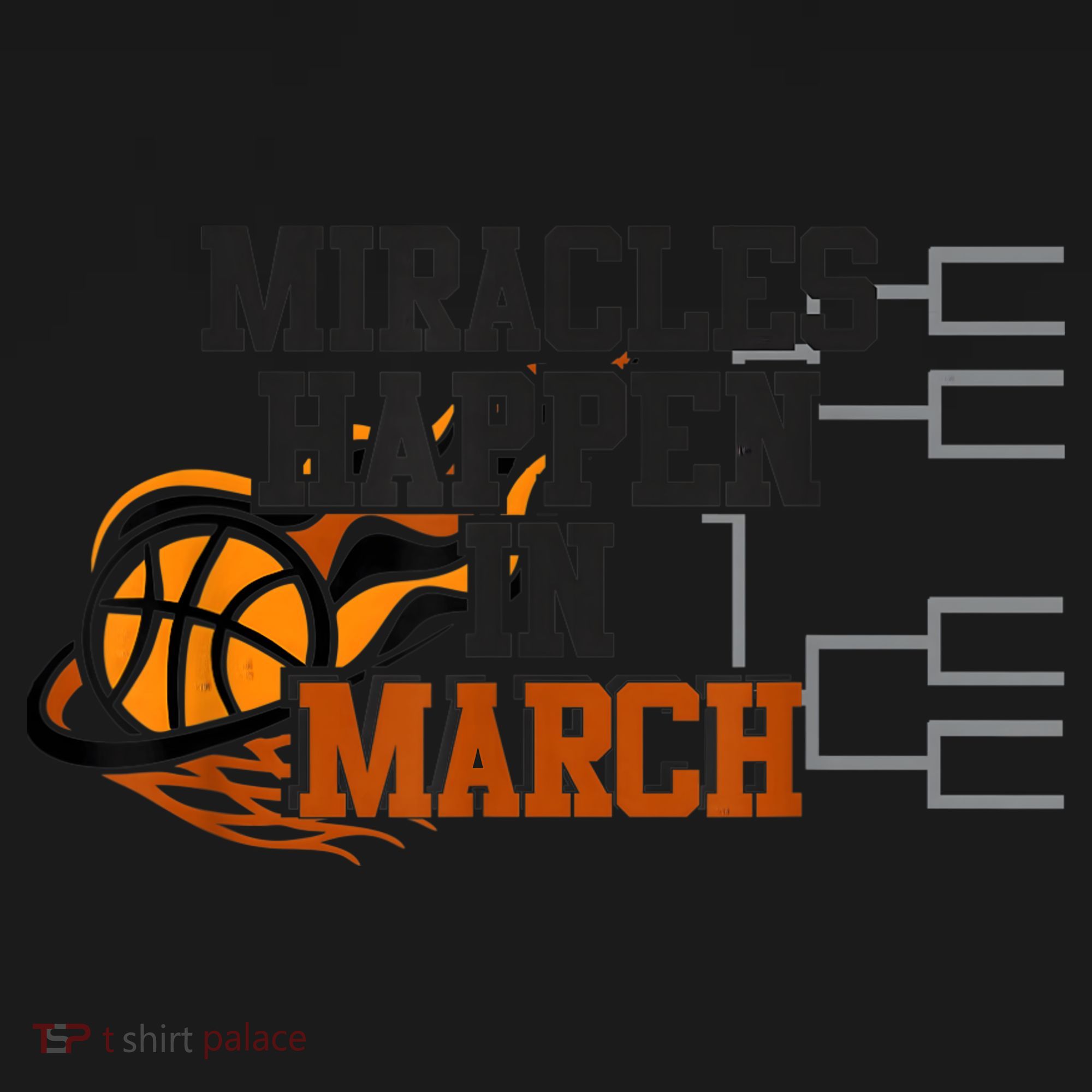 Miracles Happen in March College March Basketball Madness T-Shirt