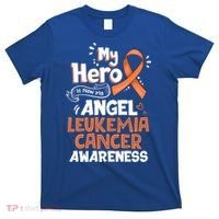 My Hero Is Now My Angel Leukemia Cancer Awareness Funny Gift T-Shirt thumb 0