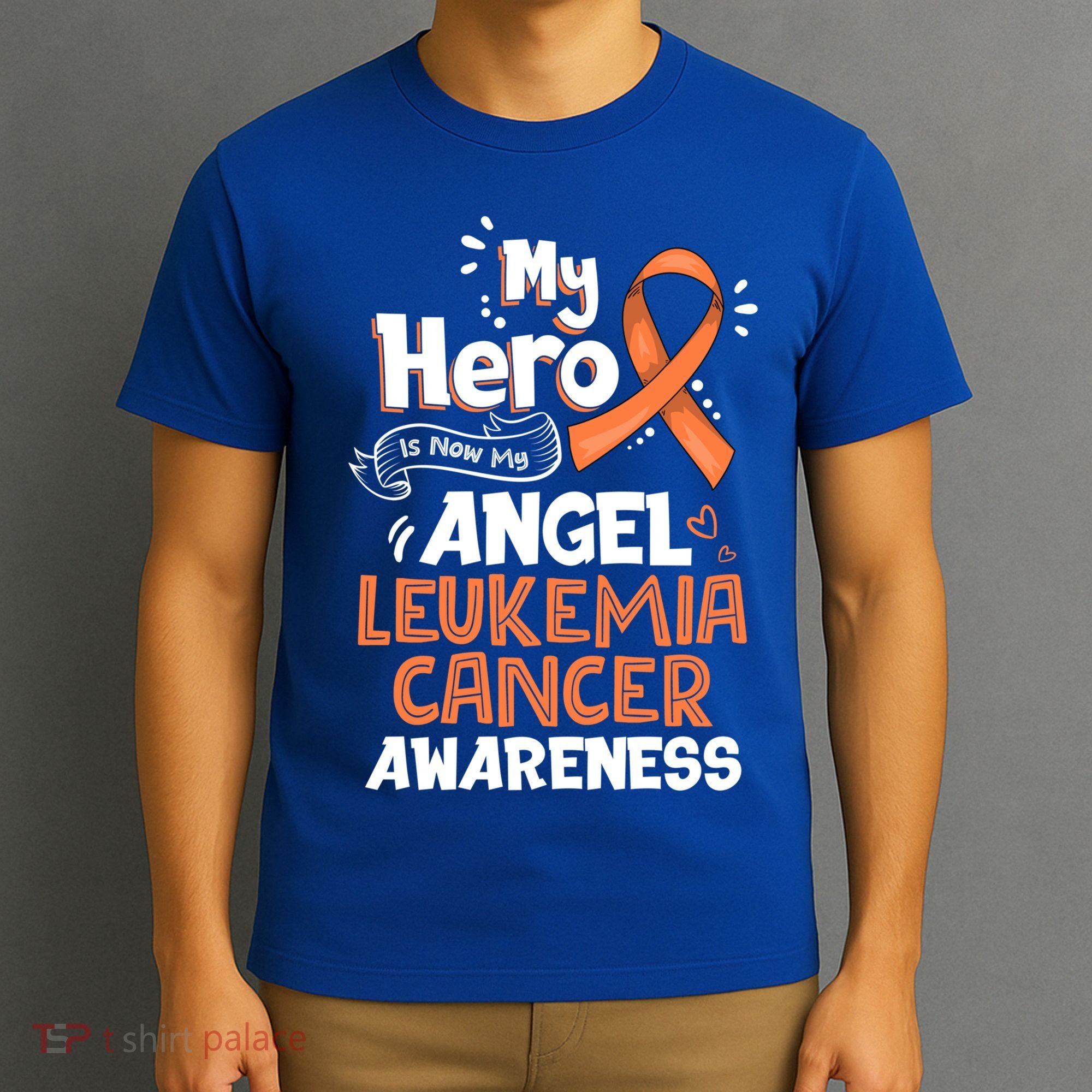 My Hero Is Now My Angel Leukemia Cancer Awareness Funny Gift T-Shirt