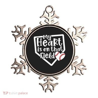 My Heart Is On That Field Baseball Mom Cute Funny Gift Ornament
