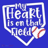 My Heart Is On That Field Baseball Mom Cute Funny Gift Hoodie thumb 2
