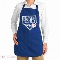 My Heart Is On That Field Baseball Mom Cute Funny Gift Apron thumb 2