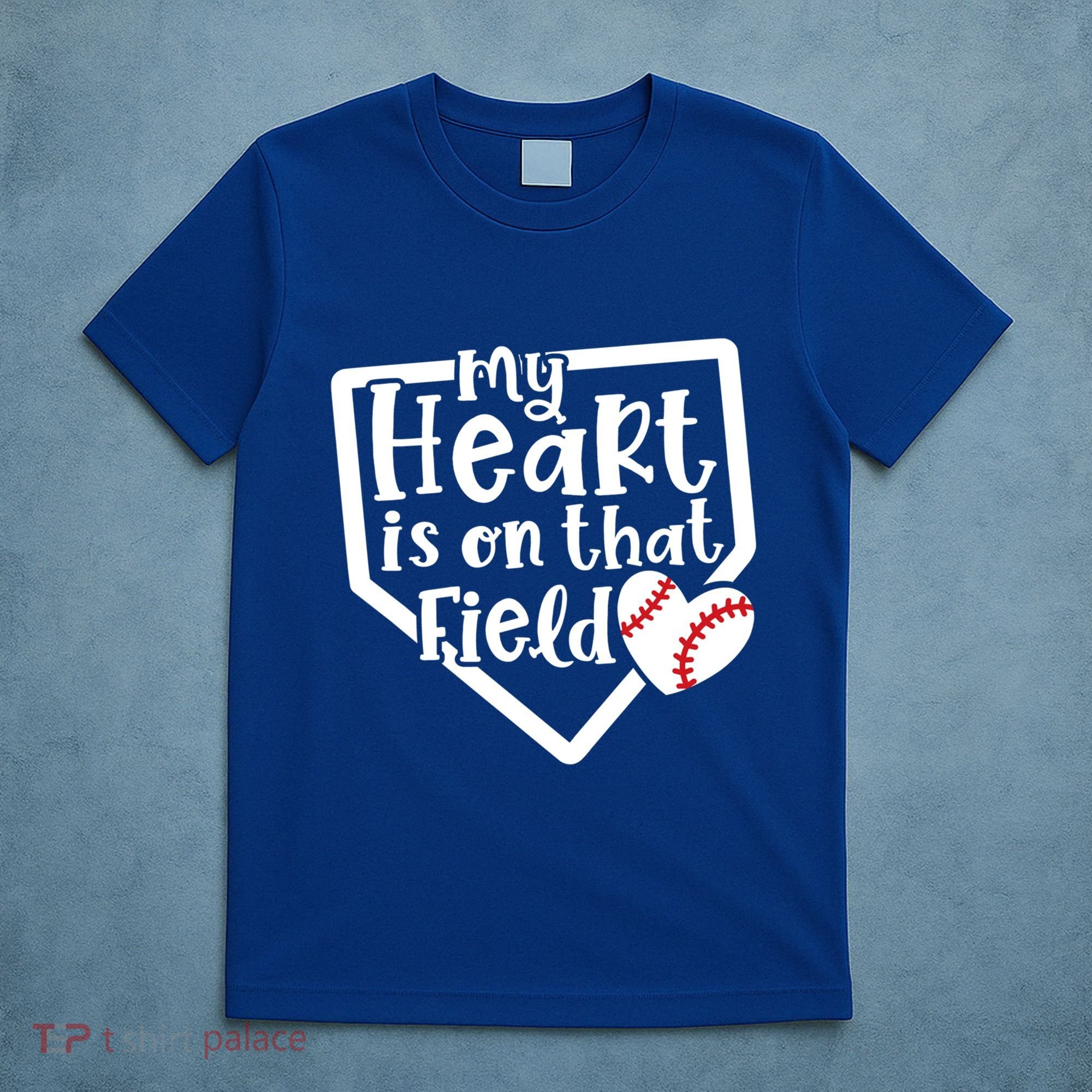 My Heart Is On That Field Baseball Mom Cute Funny Gift T-Shirt