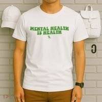 Mental Health Is Health Awareness Ribbon T-Shirt thumb 6