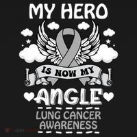 My Hero Is Now My Angel Lung Cancer Awareness Carcinomas Gift Ornament thumb 1