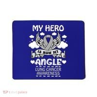My Hero Is Now My Angel Lung Cancer Awareness Carcinomas Gift Mousepad thumb 0