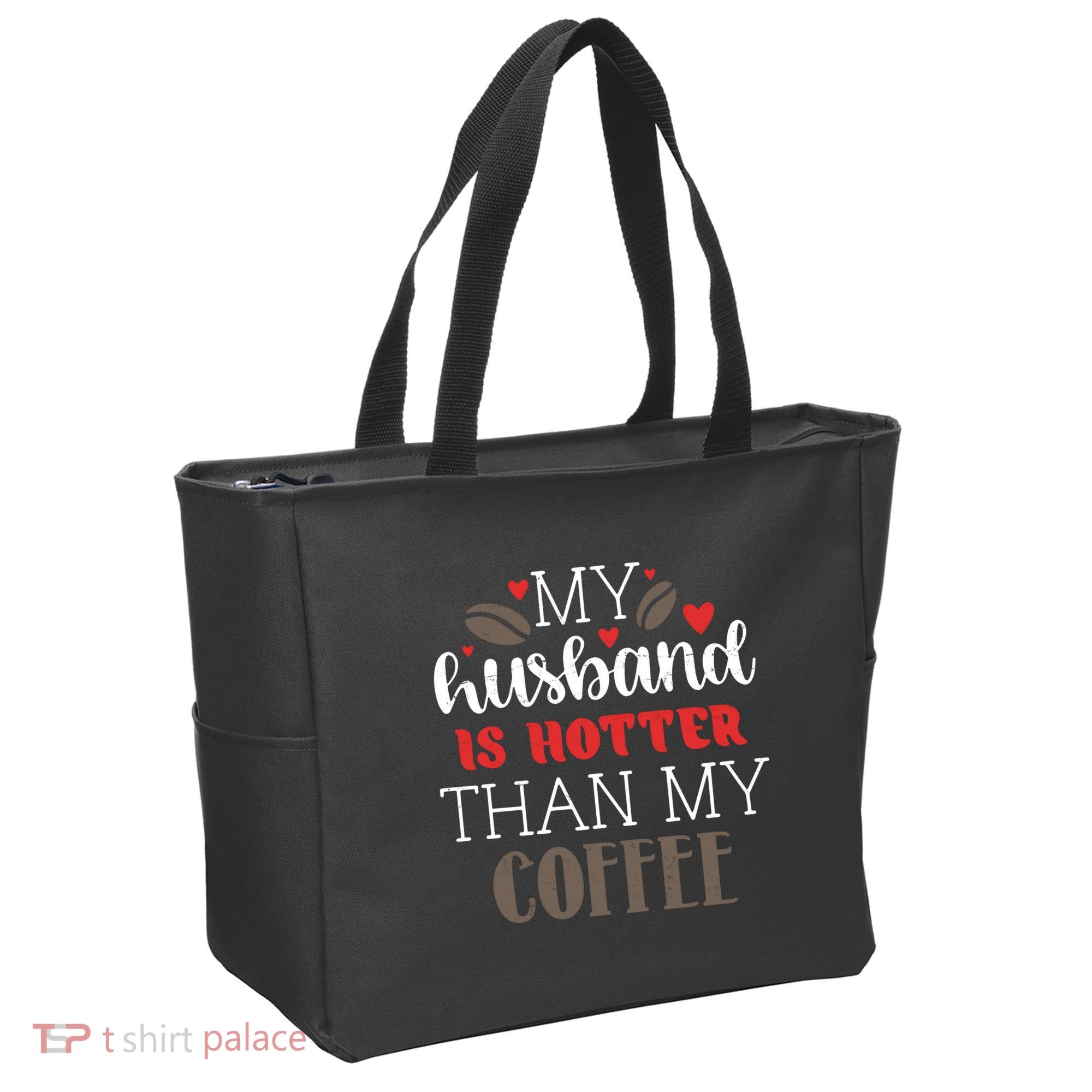 My Husband Is Hotter Than My Coffee Funny Tote Bag
