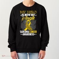 My Hero Is Now My Angel Sarcoma Cancer Awareness Warrior Great Gift Women's Sweatshirt thumb 0