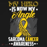 My Hero Is Now My Angel Sarcoma Cancer Awareness Warrior Great Gift Women's Hoodie thumb 2