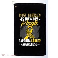 My Hero Is Now My Angel Sarcoma Cancer Awareness Warrior Great Gift Golf Towel thumb 0