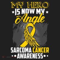 My Hero Is Now My Angel Sarcoma Cancer Awareness Warrior Great Gift Golf Towel thumb 3
