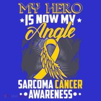 My Hero Is Now My Angel Sarcoma Cancer Awareness Warrior Great Gift Hoodie thumb 2