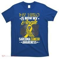 My Hero Is Now My Angel Sarcoma Cancer Awareness Warrior Great Gift T-Shirt thumb 0
