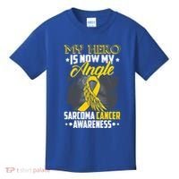 My Hero Is Now My Angel Sarcoma Cancer Awareness Warrior Great Gift Kids T-Shirt thumb 0
