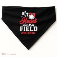 My Heart Is On That Field Baseball Sister USA-Made Doggie Bandana thumb 0