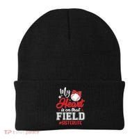 My Heart Is On That Field Baseball Sister Beanie thumb 0
