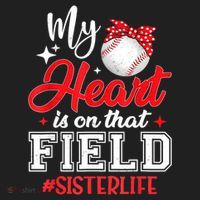 My Heart Is On That Field Baseball Sister Hat thumb 2