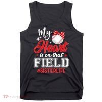 My Heart Is On That Field Baseball Sister Tank Top thumb 0