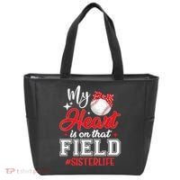 My Heart Is On That Field Baseball Sister Tote Bag thumb 0