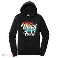 My Heart Is On That Field Retro Football Ball Team Mom Dad Gift Women's Hoodie thumb 0