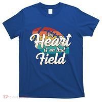 My Heart Is On That Field Retro Football Ball Team Mom Dad Gift T-Shirt thumb 0